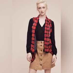 Anthropologie / Elevenses | Roxanne Checked Vest, size M